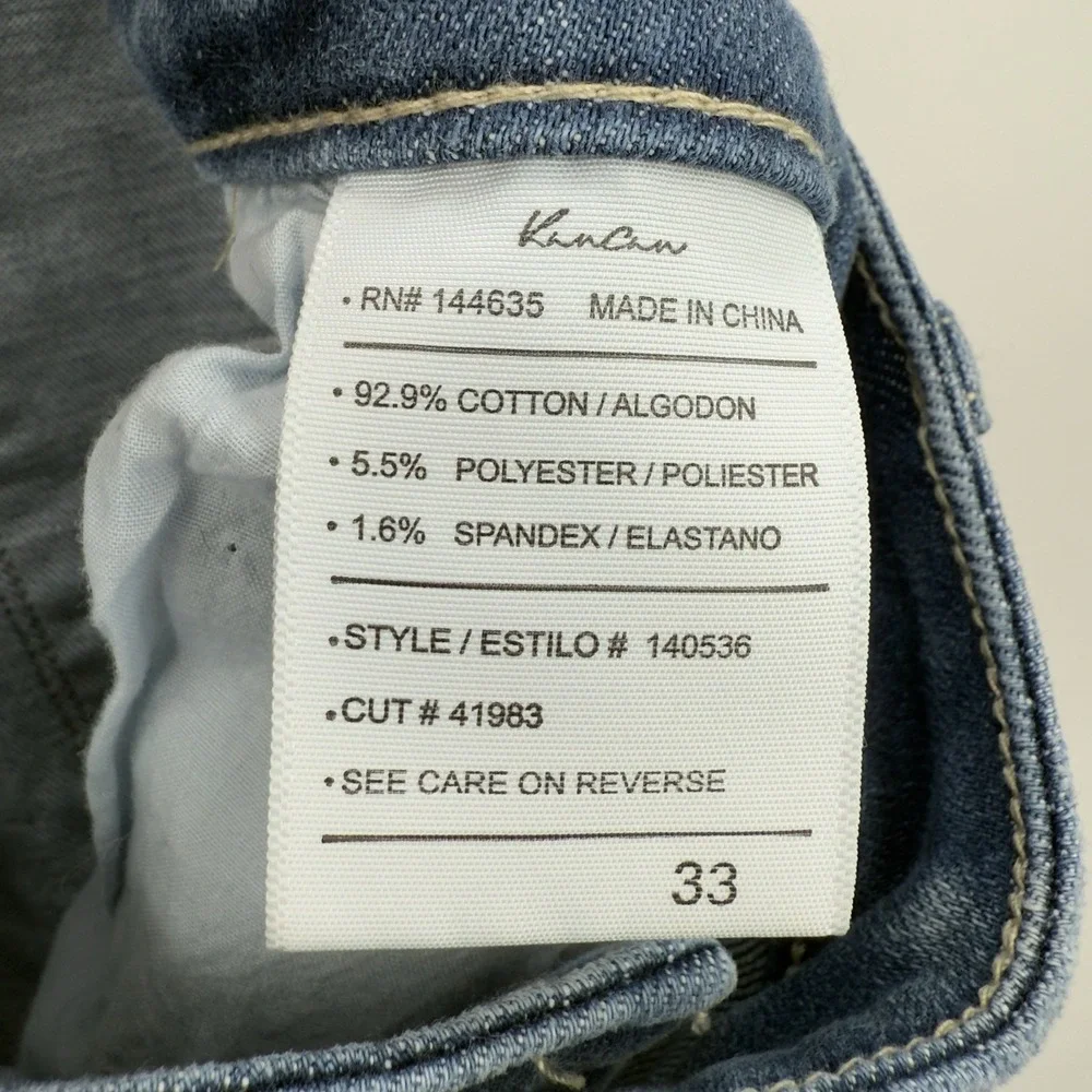 KanCan Distressed Low Rise Denim Shorts Women's Size 33 X‎ 3 Raw Hem 140536 NEW